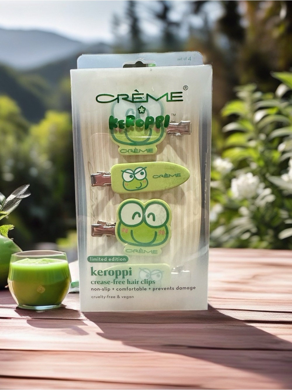 Keroppi Green Hair Clip Set - 3-Pack